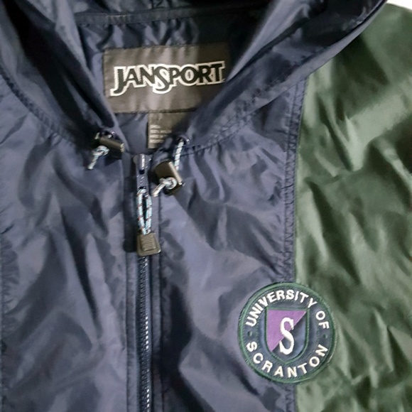 Jansport Vintage Mens Windbreaker Jacket XL Blue - Picture 3 of 7